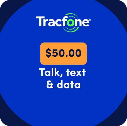 $50 plan. Talk, text and data.